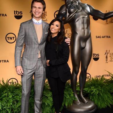 Ansel Elgort and Eva Longoria