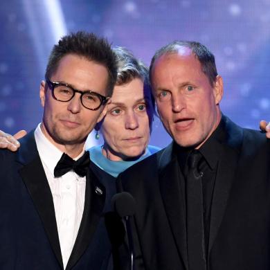 Sam Rockwell, Frances McDormand, and Woody Harrelson