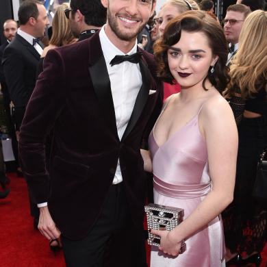 Actors Ben Barnes (L) and Maisie Williams