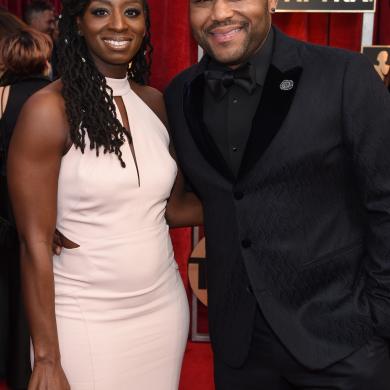 Alvina Stewart (L) and actor Anthony Anderson